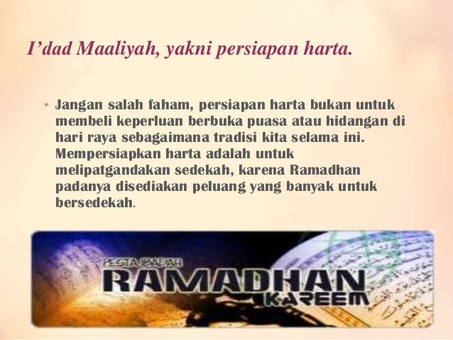 Persiapan ramadhan Persiapan ramadhan