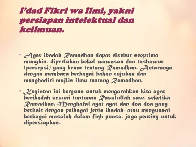 Persiapan ramadhan