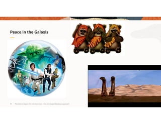 Persistence layers for microservices – the converged database approach10
Peace in the Galaxis
 