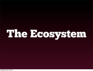 The Ecosystem


Saturday, April 10, 2010
 