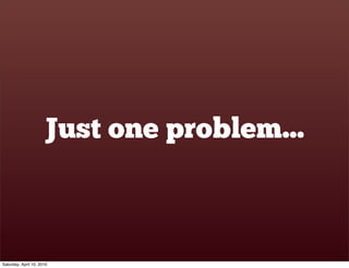 Just one problem...



Saturday, April 10, 2010
 