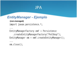 Persistencia de datos en Java | PDF