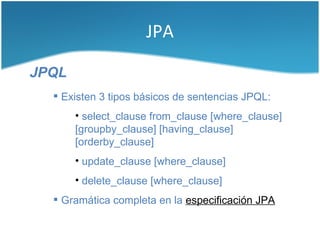 Persistencia de datos en Java | PDF