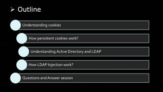 Persistent Cookies Examples Persistant Cookies and LDAP Injection | PDF