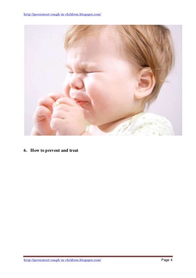 Persistent cough in children