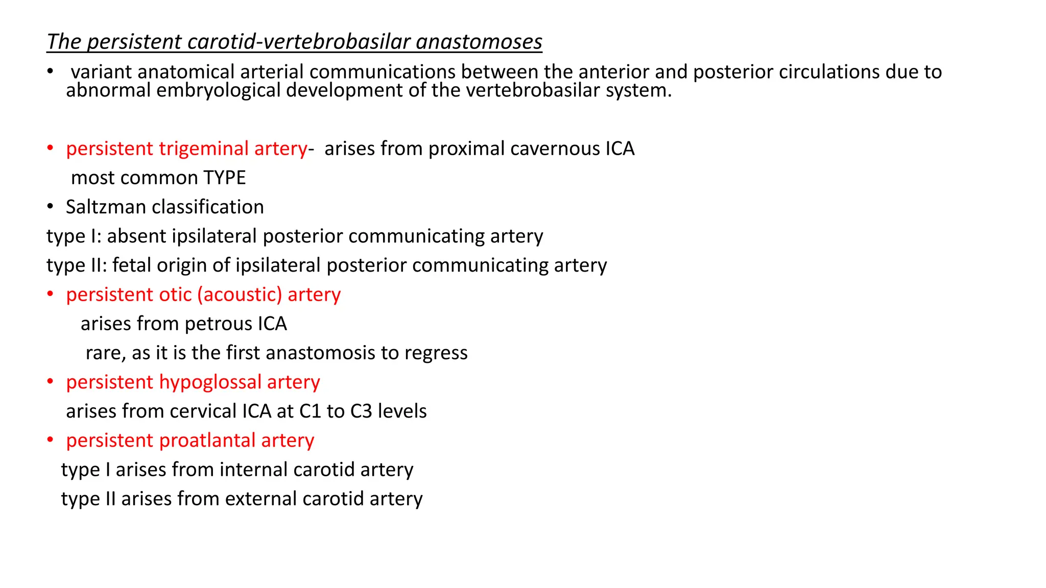 Persistent fetal circulation of brain pptx