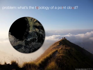 problem:whats the topology of a point cloud?
Image:Jean-Marie Hullot (CC BY 3.0)
 