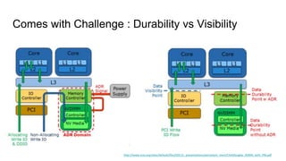Comes with Challenge : Durability vs Visibility
http://www.snia.org/sites/default/files/SDC15_presentations/persistant_mem...