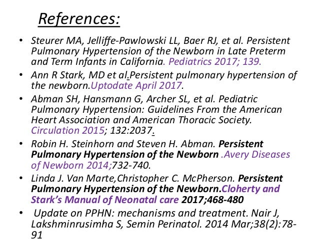 Sildenafil For Pulmonary Hypertension In Neonates