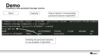 DemoCreating a new persistent storage volume
 