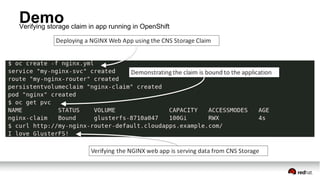 DemoVerifying storage claim in app running in OpenShift
 