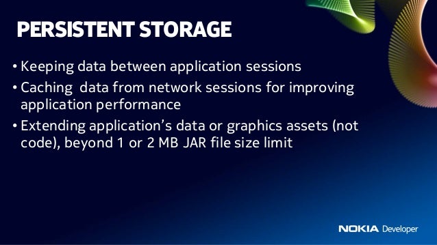 Persistent Storage Techniques For Series 40