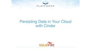 Title Text
Persisting Data in Your Cloud
with Cinder
 