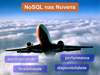 NoSQL = Not Only SQL http://nosql-database.org/ distribuídos não relacionais horizontalmente escaláveis esquemas flexíveis replicáveis APIs simples 