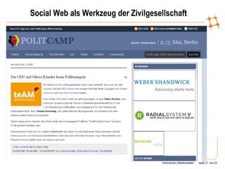 Social Web als Werkzeug der Zivilgesellschaft 