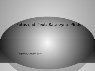 Fotos und Text: Katarzyna Płoska 
Waplewo, Oktober 2014 
