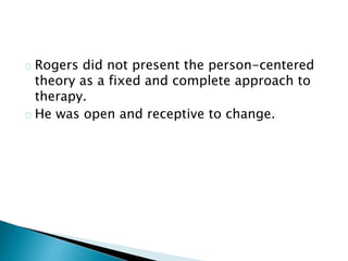 Person centered therapy | PPTX