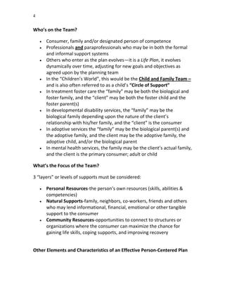 Person centered treatment planning rev 9-2010 | PDF