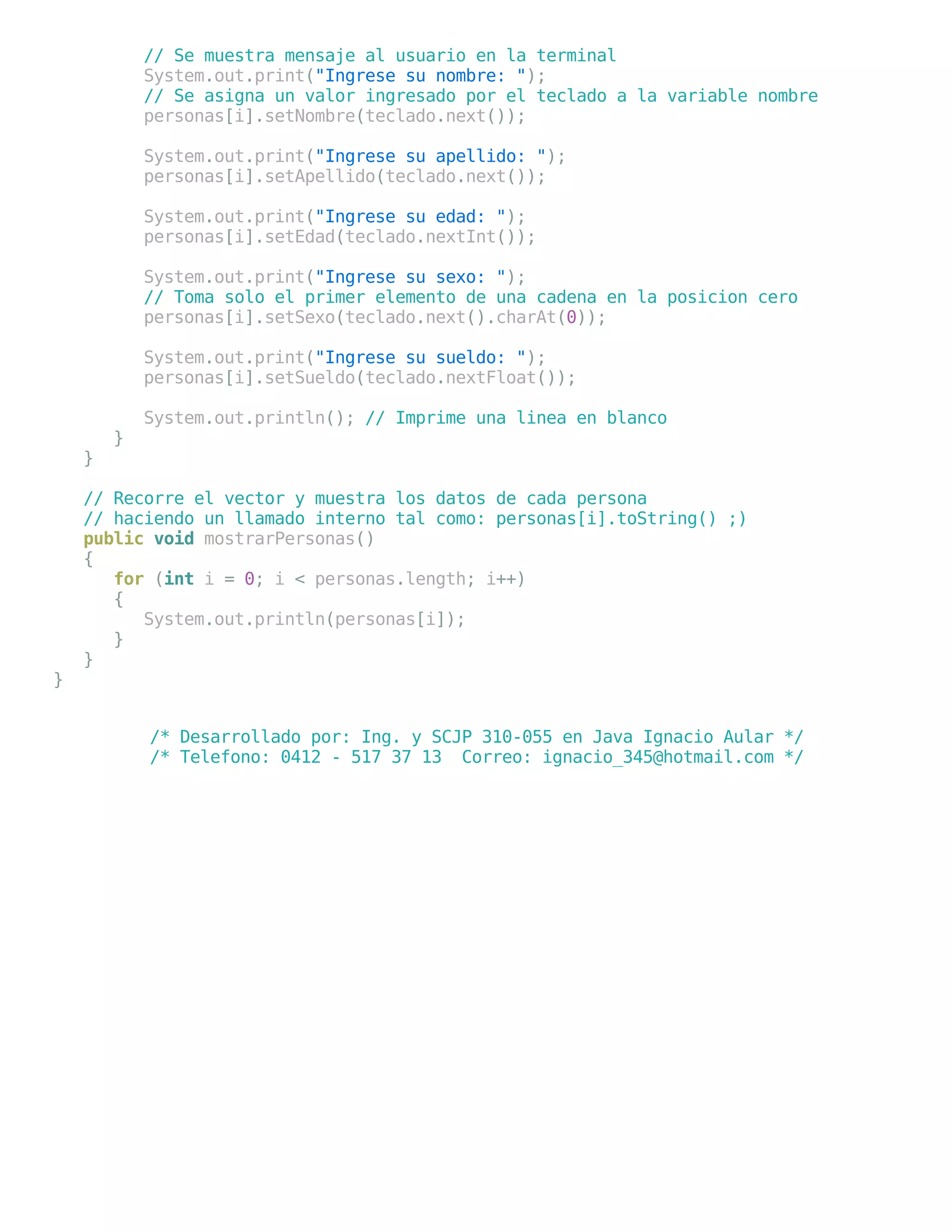 Código Java Escrito de Forma Estándar | PDF | Programming Languages ...