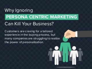 Why Ignoring
PERSONA CENTRIC MARKETING
Can Kill Your Business?
Customers are craving for a tailored
experience in the buying process, but
many companies are struggling to realize
the power of personalization.
 