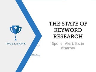 Spoiler Alert: It’s in disarray  