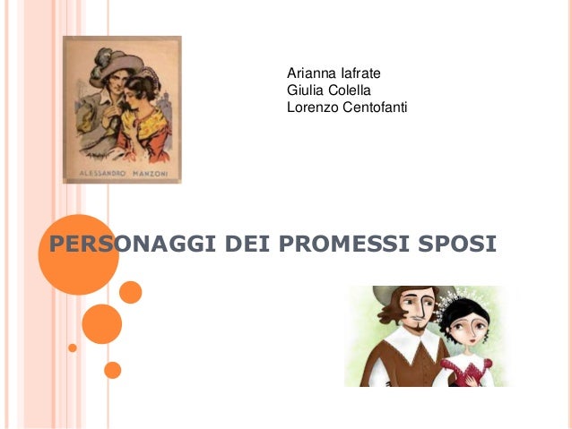 Chi Sono I Protagonisti Dei Promessi Sposi Personaggi dei promessi sposi