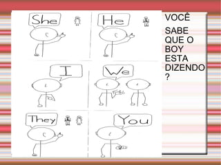 <ul><li>VOCÊ  </li></ul><ul><li>SABE QUE O BOY ESTA DIZENDO? </li></ul>