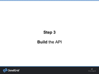 Step 3 
Build the API 
 