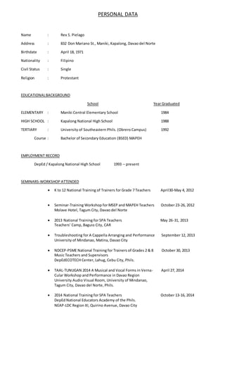 Personal data | PDF