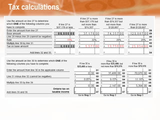 Tax calculations 