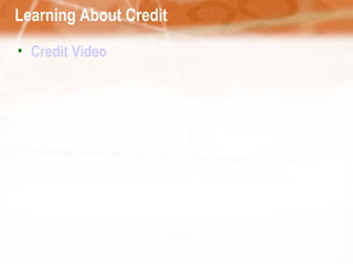 Learning About Credit Credit Video 