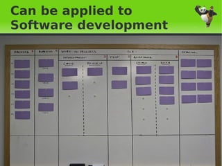 Can be applied to
Software development




             
 