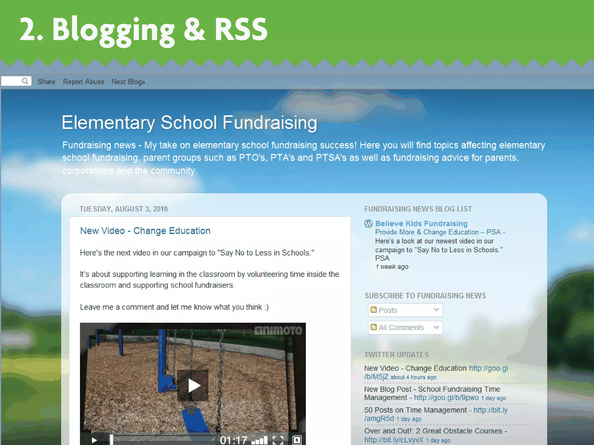 2. Blogging & RSS
 