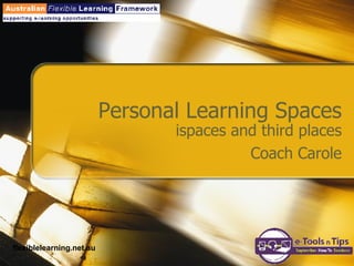 Personal Learning Spaces ispaces and third places Coach Carole 