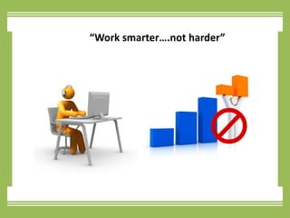 “Work smarter….not harder”