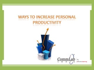 WAYS TO INCREASE PERSONAL PRODUCTIVITY 