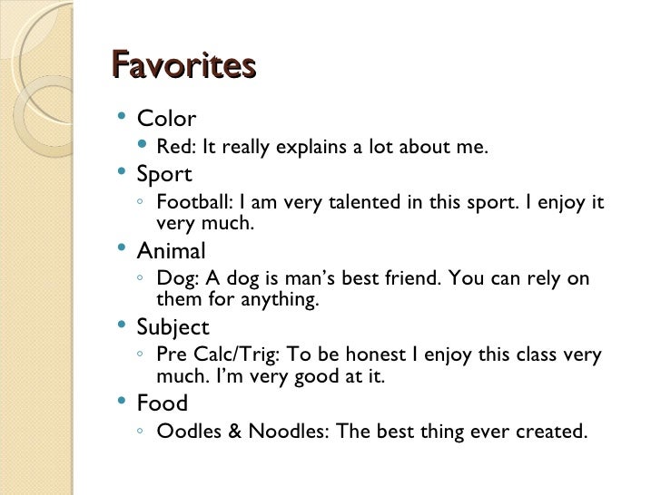 Personal profile essay