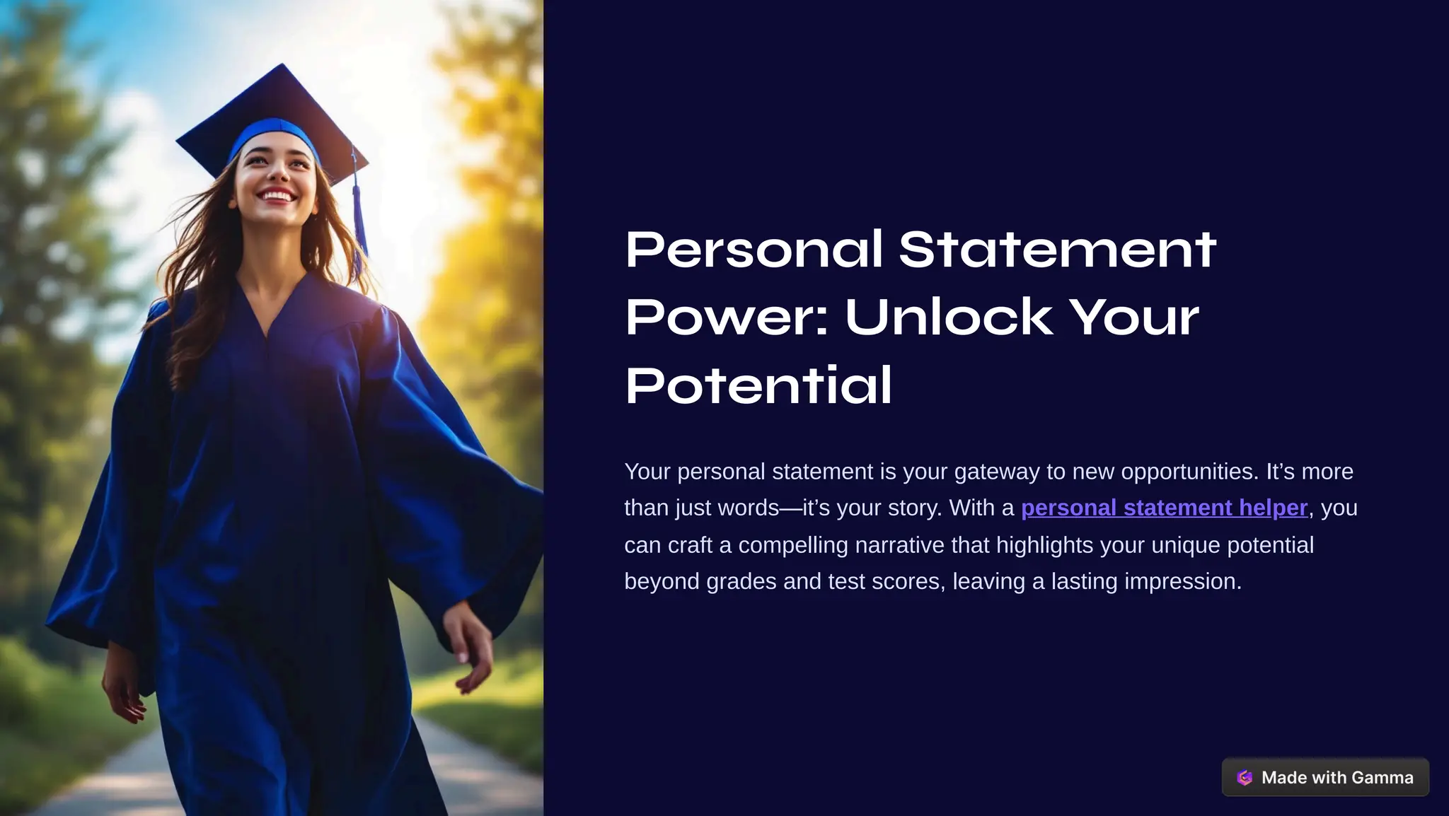 Personal Statement Helper: Crafting a Winning Statement for Success | PDF