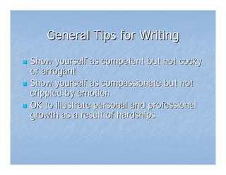 Personal Statement Workshop 2008