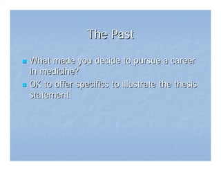 Personal Statement Workshop 2008