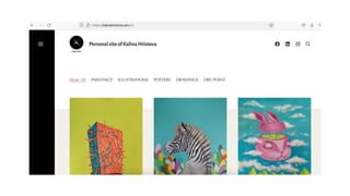 Artistic personal website