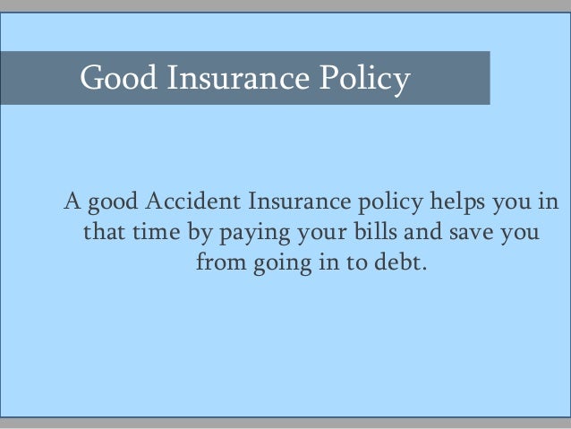 Personal accident insurance policy