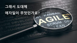 그래서 도대체
애자일이 무엇인가요?
11
 