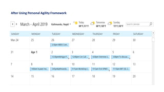 After Using Personal Agility Framework
 