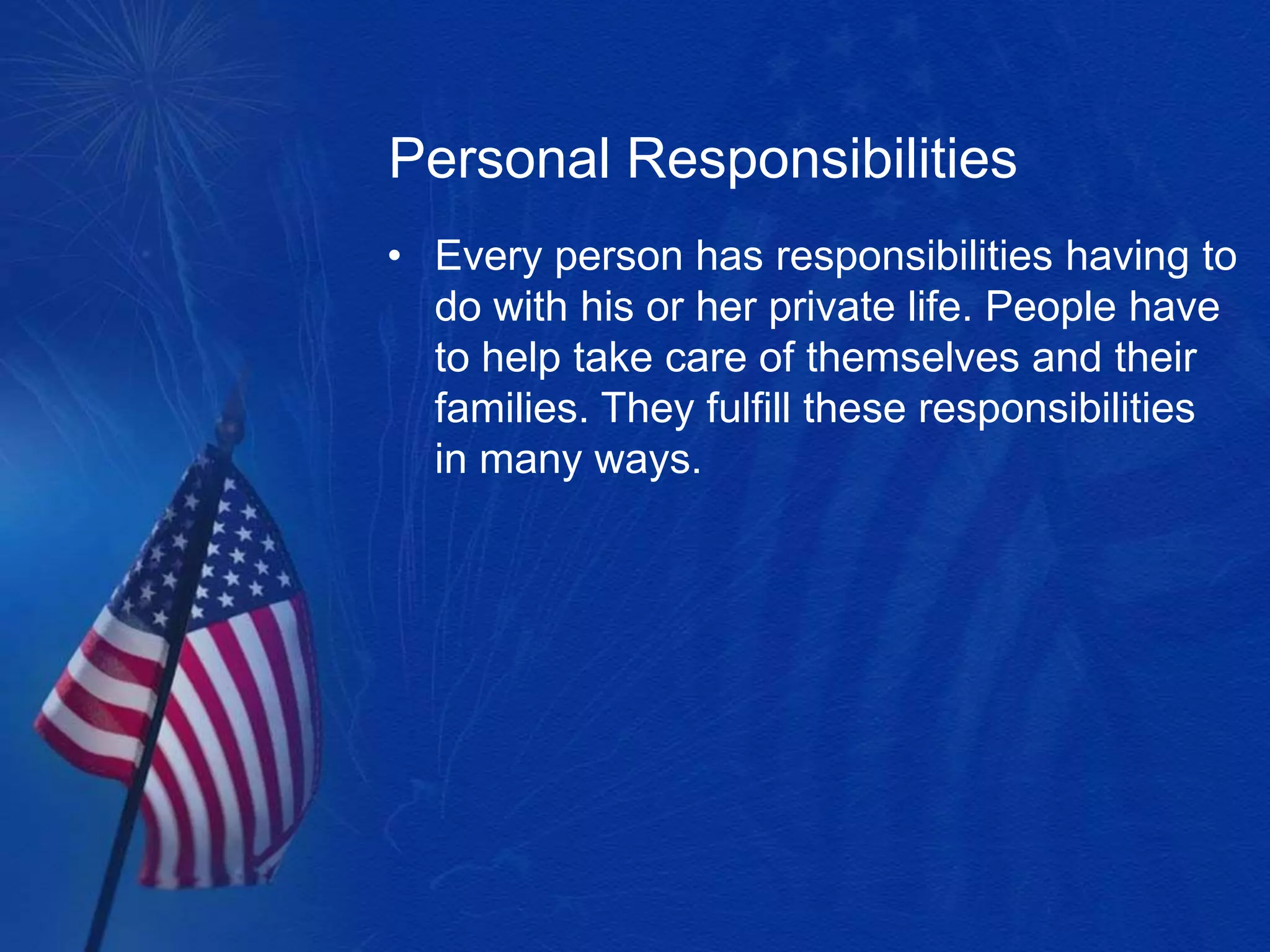 Personal and civic responsibilities  PPTX