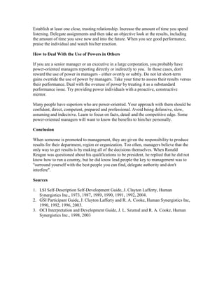 Personal and positional power