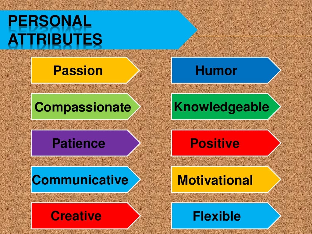 Personal and professional Attributes