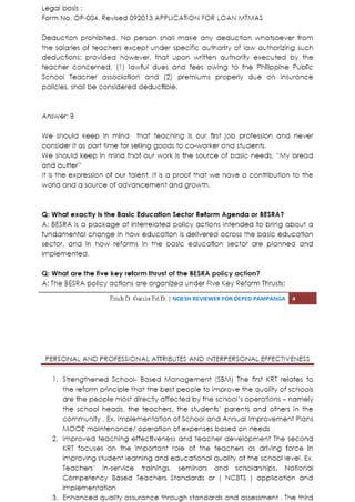 Personal and professional attributes and interpersonal effectiveness