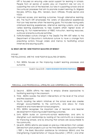 Personal and professional attributes and interpersonal effectiveness