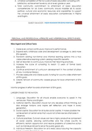 Personal and professional attributes and interpersonal effectiveness